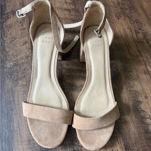 A New Day Women's Beige Heeled Sandals